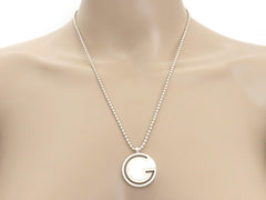 Gucci Sterling Silver G Logo Ball Chain Toggle Pendant Price Includes US Tariff