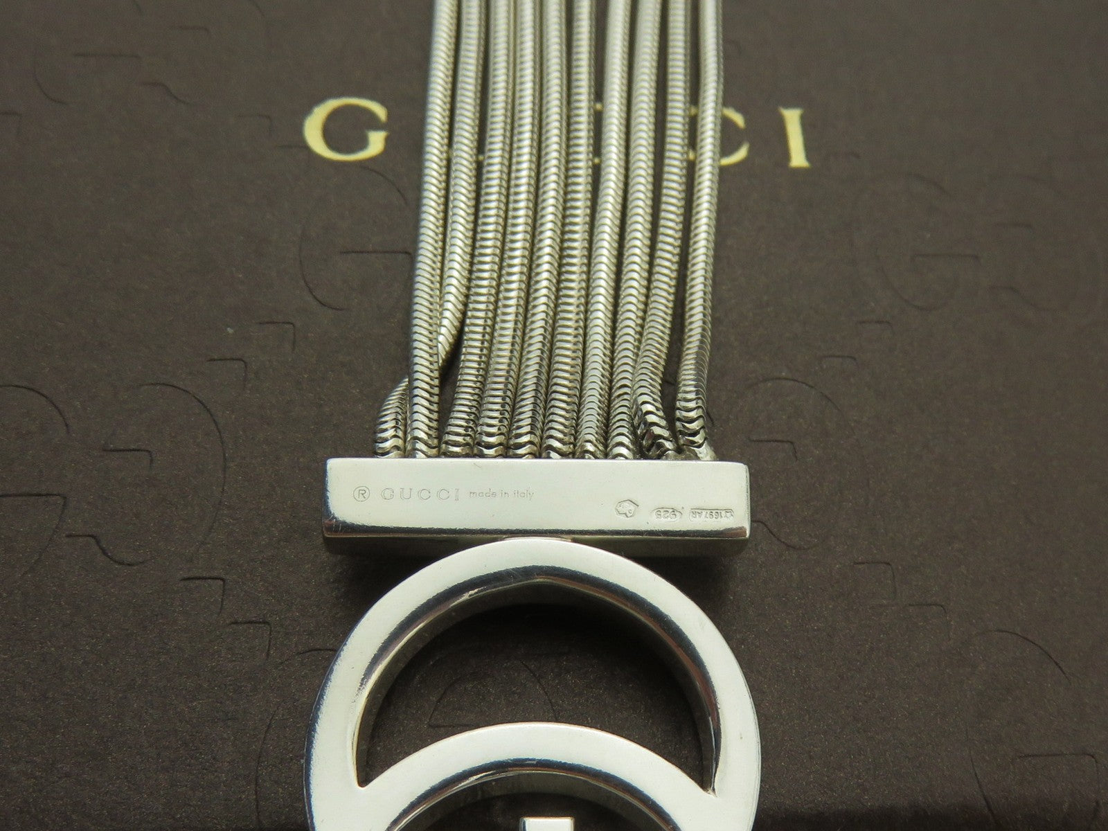 Gucci Sterling Silver GG Logo 10 Chain Bracelet Price Includes US Tariff