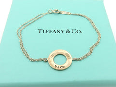 TIFFANY & CO Sterling Silver Rubedo Metal1837 Circle Bracelet