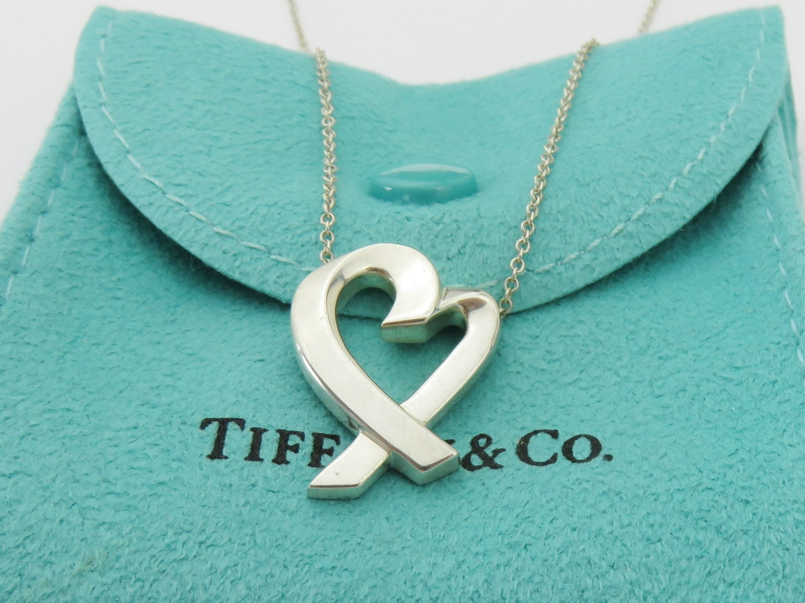 TIFFANY & CO Sterling Silver Large Loving Heart Pendant Price Includes US Tariff