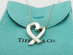 TIFFANY & CO Sterling Silver Large Loving Heart Pendant Price Includes US Tariff