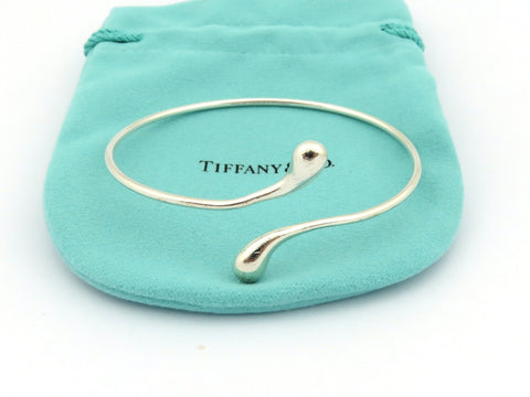 TIFFANY & CO Sterling Silver Teardrop Bangle Bracelet Price Includes US Tariff