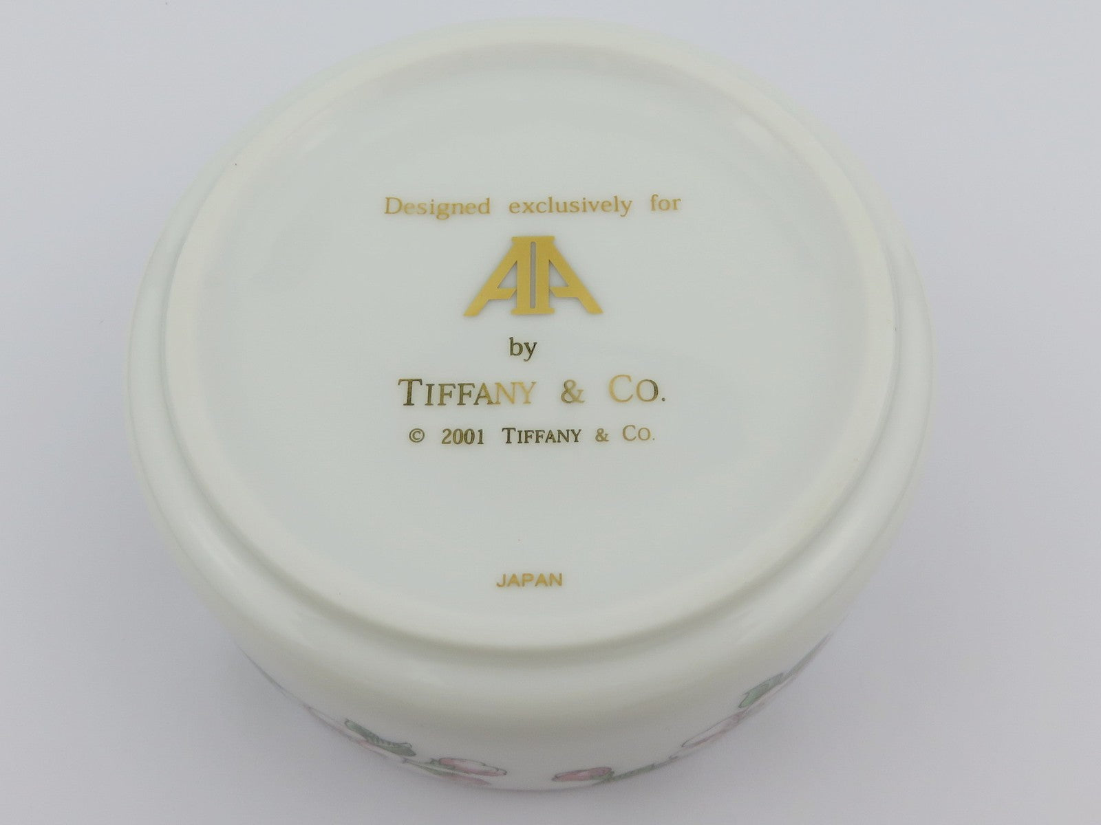 Tiffany & Co Round Floral Trinket Box Apple Blossom Like New Rare