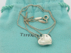 TIFFANY & CO Sterling Silver Carved Heart Pendant Price Includes US Tariff