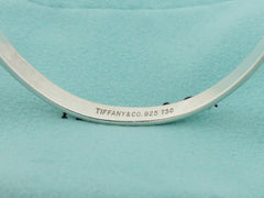 TIFFANY & CO Sterling Silver 18K Gold Hook & Eye Bangle Bracelet