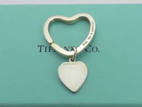 TIFFANY & CO Sterling Silver Double Heart Keyring Price Includes US Tariff