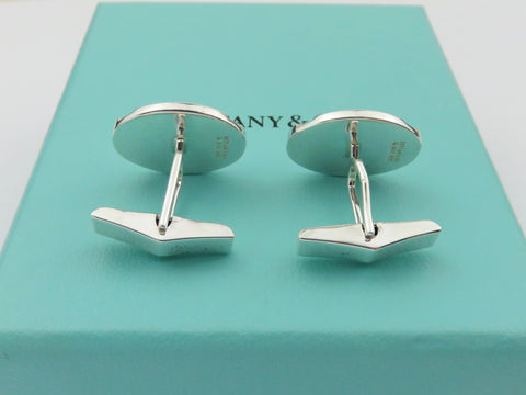 TIFFANY & CO Sterling Silver Oval Cufflinks Price Includes US Tariff