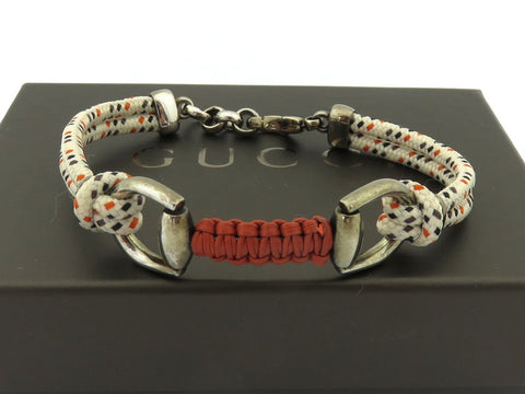 Gucci Sterling Silver Rope Horsebit Bracelet Price Includes US Tariff
