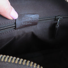 Authentic GUCCI Brown GG Monogram Canvas Leather Unisex Cross Body Bag Purse