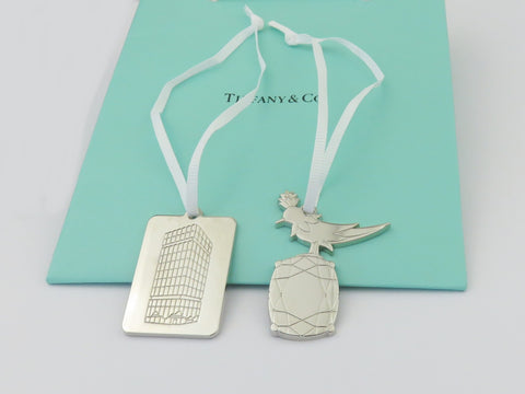 Tiffany & Co. Ginza Exclusive Charms – Building Tag + Bird on a Rock Set of 2
