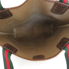 GUCCI GG Monogram Canvas Leather Large Brown Tote Shoulder Bag Authentic Italy