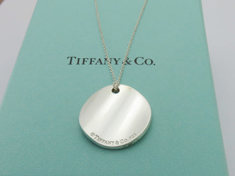 TIFFANY & CO Sterling Silver Notes Round Circle Pendant Price Includes US Tariff