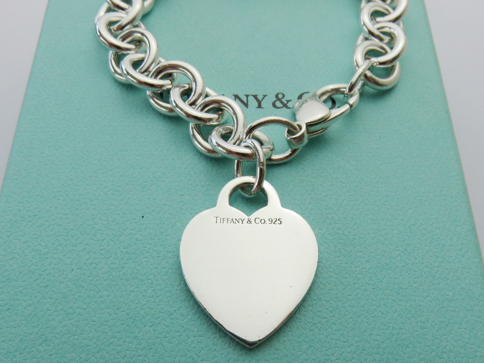 TIFFANY & CO Sterling Silver Heart Bold Links Bracelet Price Includes US Tariff