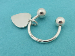 TIFFANY & CO Sterling Silver Heart Keyring Price Includes US Tariff