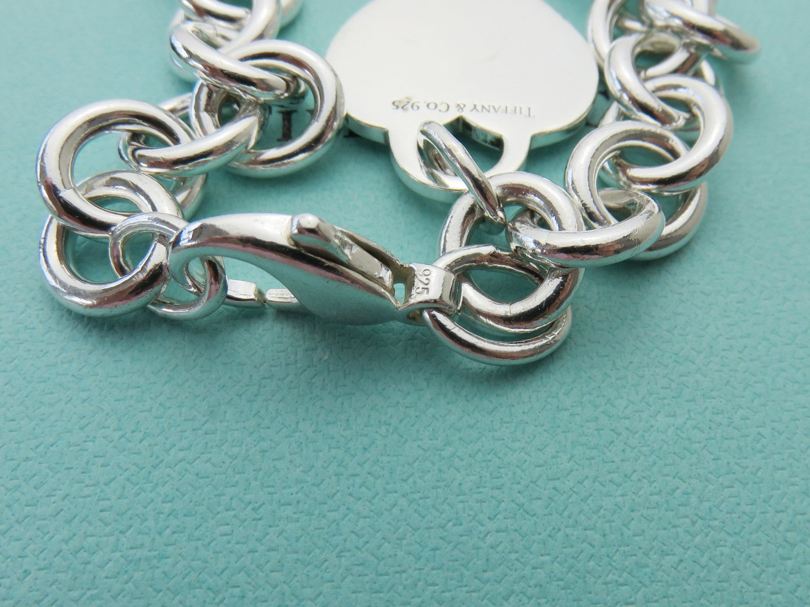 TIFFANY & CO Sterling Silver Heart Bold Links Bracelet Price Includes US Tariff
