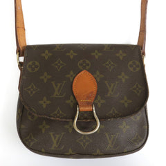 LOUIS VUITTON Monogram Canvas Leather Saint Cloud Shoulder Bag Purse Authentic