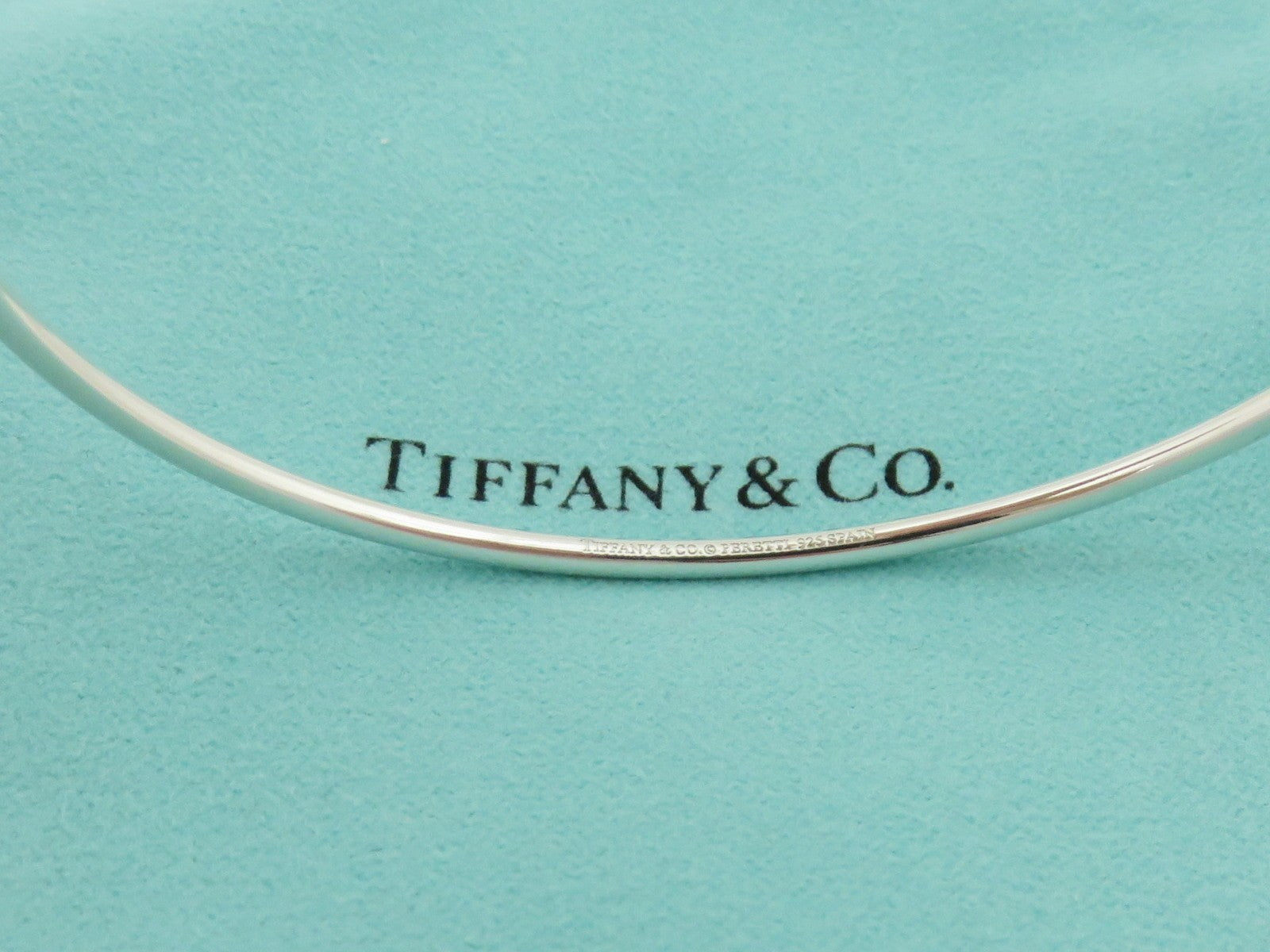 TIFFANY & CO Sterling Silver Teardrop Bangle Bracelet Price Includes US Tariff