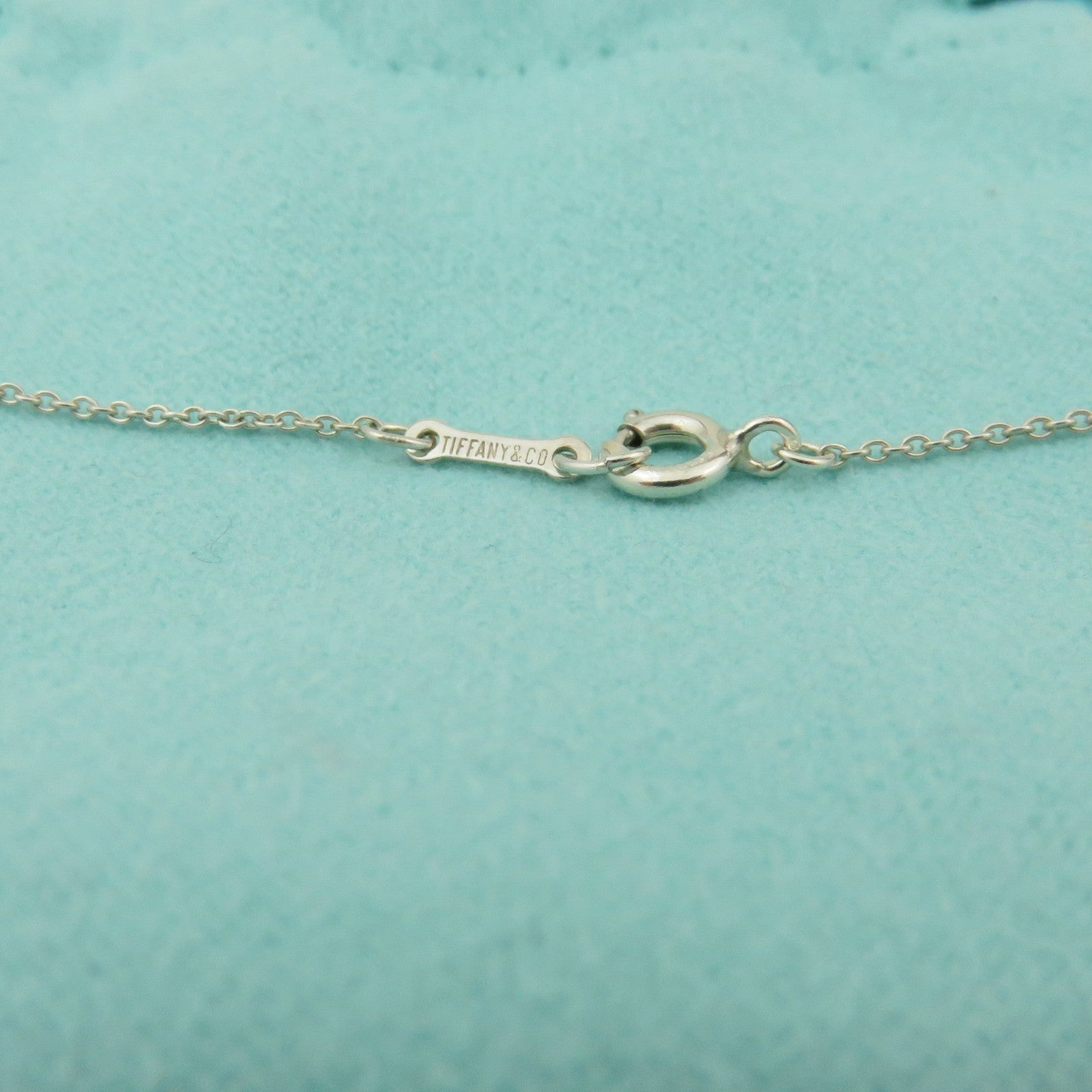 TIFFANY & CO 925 Sterling Silver Large Bean Pendant Necklace