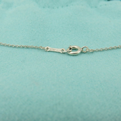 TIFFANY & CO 925 Sterling Silver Large Bean Pendant Necklace