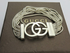 Gucci Sterling Silver GG Logo 10 Chain Bracelet Price Includes US Tariff