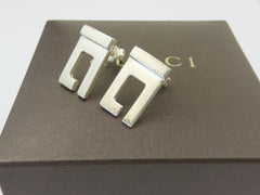 Gucci Sterling Silver G Logo Stud Earrings Price Includes US Tariff