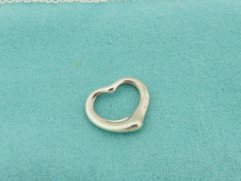 TIFFANY & CO Sterling Silver Small Open Heart Pendant Charm