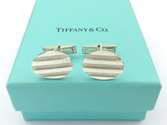 TIFFANY & CO Sterling Silver Oval Cufflinks Price Includes US Tariff