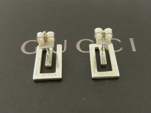 Gucci Sterling Silver G Logo Stud Earrings Price Includes US Tariff