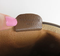 Authentic Vintage GUCCI Brown GG Monogram Canvas Leather Cross Body Bag Purse