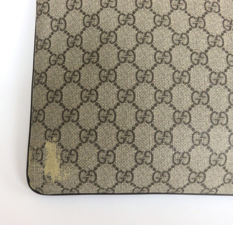 GUCCI Brown GG Monogram Canvas Leather Unisex Cross Body Bag Purse Authentic