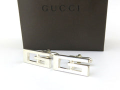 Gucci Sterling Silver G Logo Cufflinks