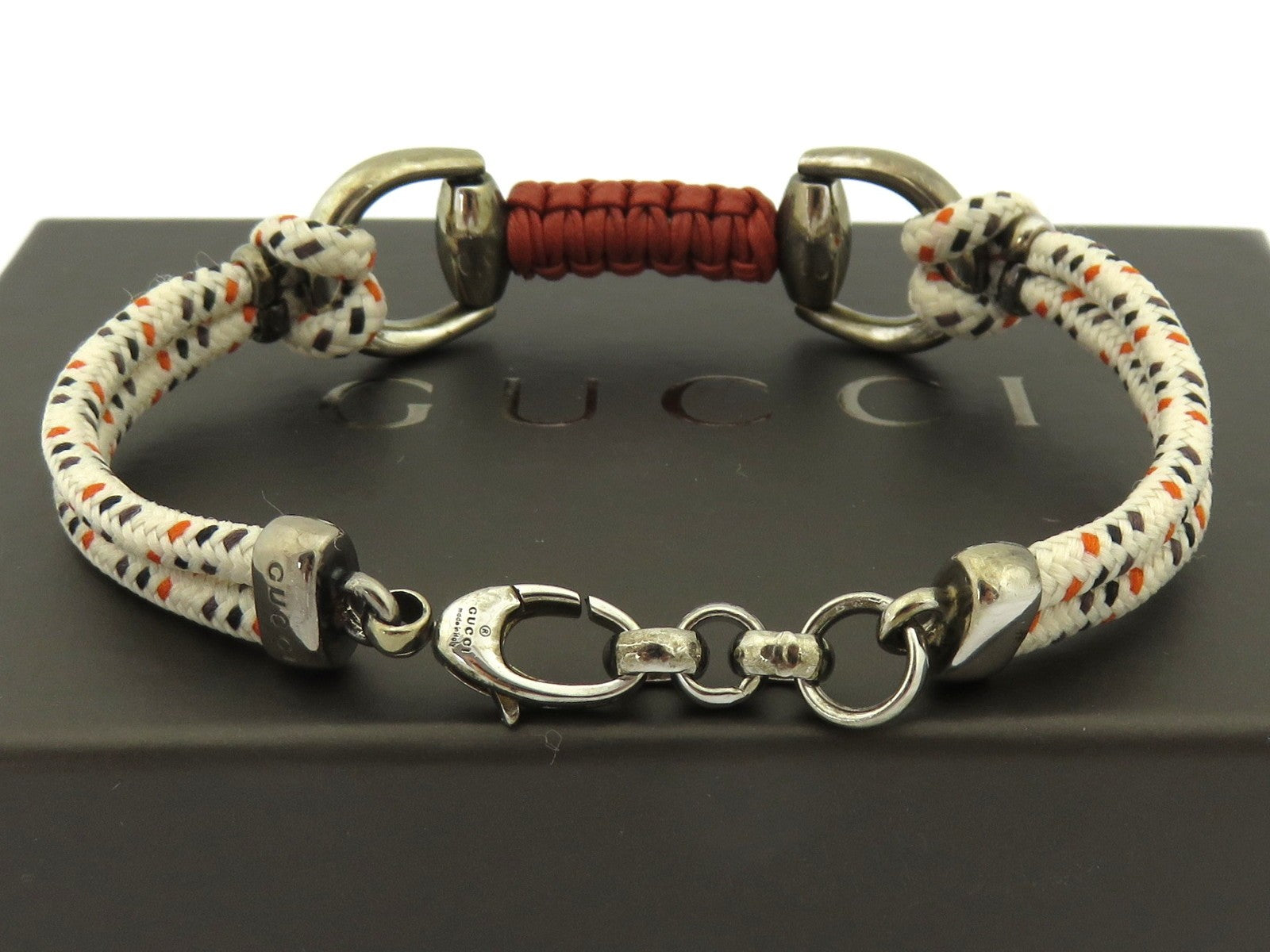 Gucci Sterling Silver Rope Horsebit Bracelet Price Includes US Tariff