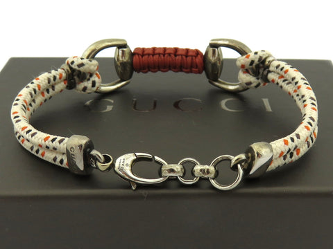 Gucci Sterling Silver Rope Horsebit Bracelet Price Includes US Tariff