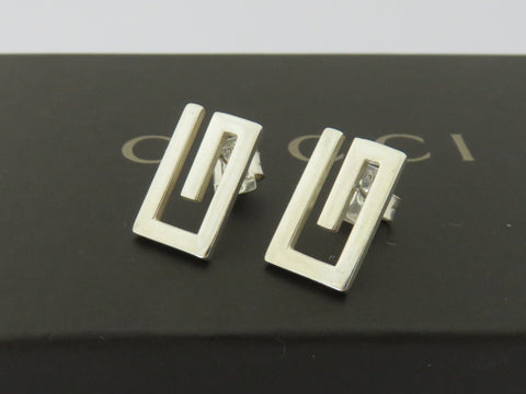Gucci Sterling Silver G Logo Stud Earrings Price Includes US Tariff