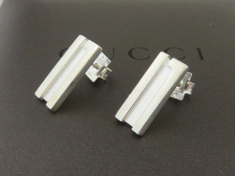 Gucci Sterling Silver G Logo Stud Earrings Price Includes US Tariff