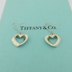 TIFFANY & CO 925 Sterling Silver Teardrop Dangle Earrings Authentic
