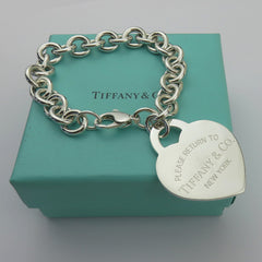 TIFFANY & CO Return to Tiffany Extra Large Heart 925 Sterling Silver Bracelet 