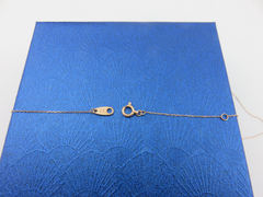 ete 10K Rose Pink Gold 0.02ct Diamond Solitaire Pendant Necklace Japan Designer