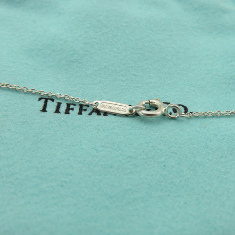 TIFFANY & CO 925 Sterling Silver 1837 Circle Pendant Necklace with Pouch