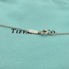 TIFFANY & CO 925 Sterling Silver 1837 Circle Pendant Necklace with Pouch