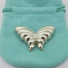 TIFFANY & CO 925 Sterling Silver Butterfly Brooch with Pouch