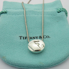 TIFFANY & CO 925 Sterling Silver Letter E Initial Choker Necklace