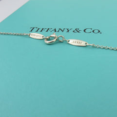 TIFFANY & CO 925 Sterling Silver Diamonds By The Yard Pendant Necklace with Box
