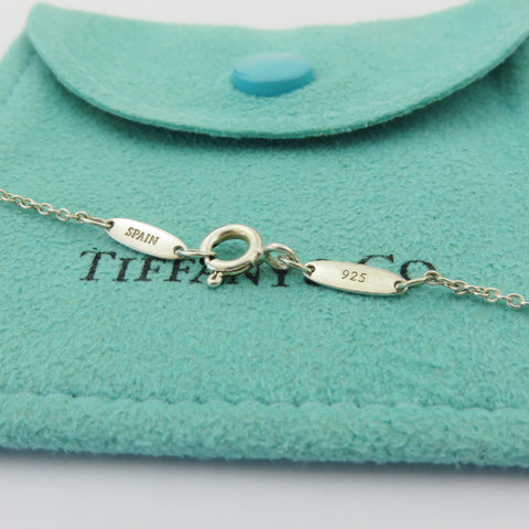 TIFFANY & CO 925 Sterling Silver Diamonds By The Yard Pendant Necklace