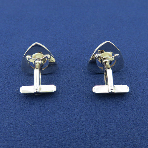 Mikimoto Sterling Silver Geometric Akoya Pearl Cufflinks