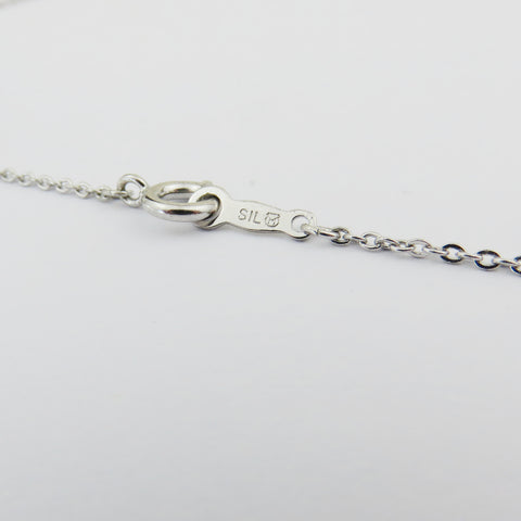 Mikimoto 925 Sterling Silver Four Leaf Clover Akoya Pearl Necklace 38cm