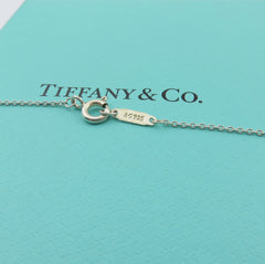 TIFFANY & CO 925 Sterling Silver 1837 Circle Pendant Necklace with Box