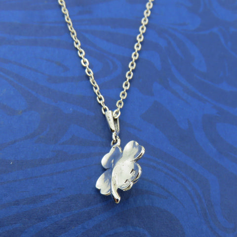 Mikimoto 925 Sterling Silver Four Leaf Clover Akoya Pearl Necklace 38cm