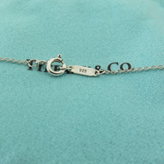 TIFFANY & CO 925 Silver Return to Tiffany Mini Double Heart Dangle Necklace