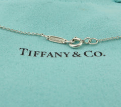 TIFFANY & CO 925 Sterling Silver 1837 Interlocking Circles Pendant Necklace 